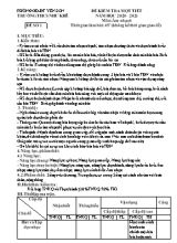 Đề kiểm tra một tiết môn Âm nhạc Lớp 6 - Đề số 1 - Năm học 2020-2021 - Trường THCS Như Khê